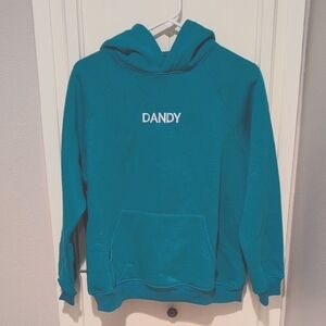 Teal Blue Oversized Long Sleeve Pullover Hoodie